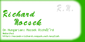 richard mocsek business card